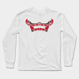 scary teeth face mask Long Sleeve T-Shirt